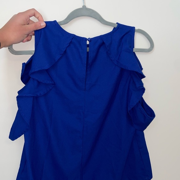 Blue Ruffle Blouse - Picture 2 of 2